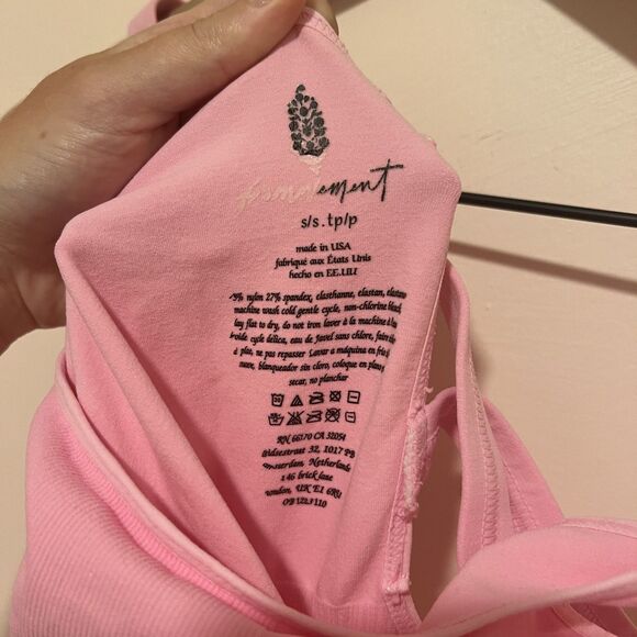 NWT Free People Movement Good Karma Onesie in Cotton Candy Pink Women's XS/S - Picture 10 of 10